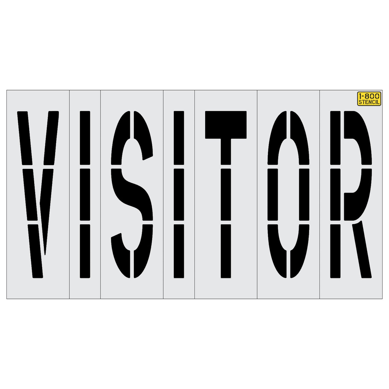 48" VISITOR Stencil — 1800Stencil