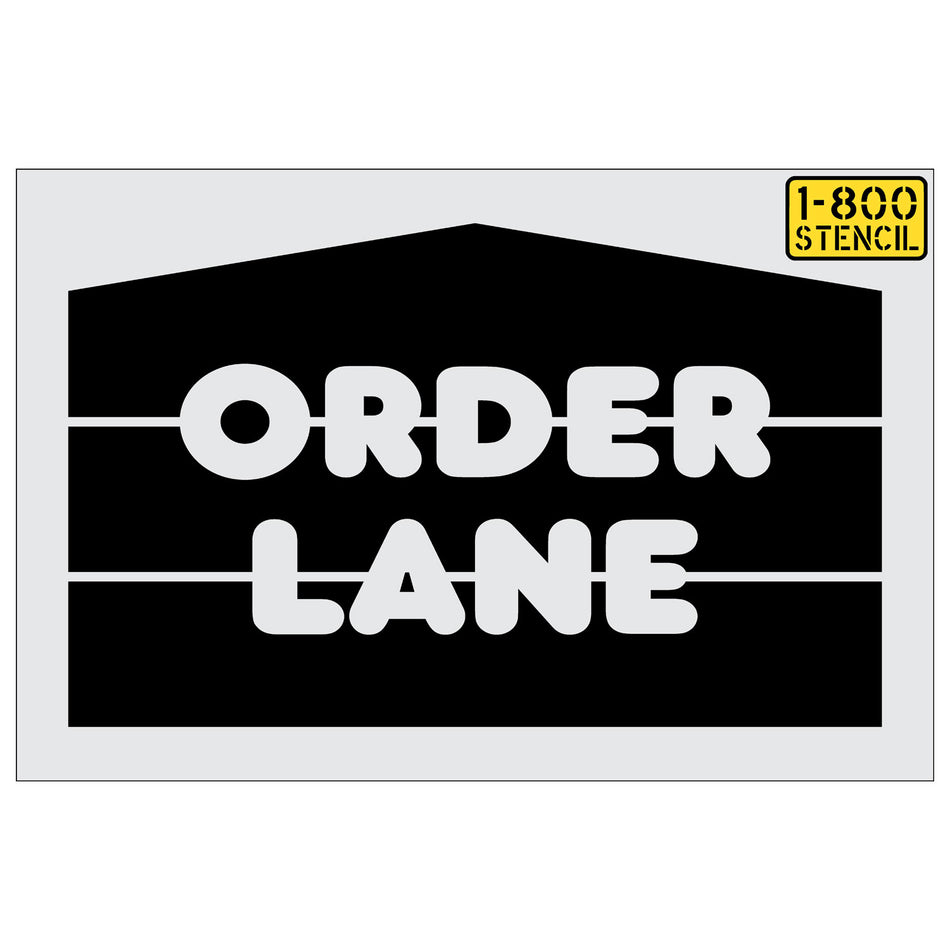 52" Dunkin Donuts ORDER LANE Stencil