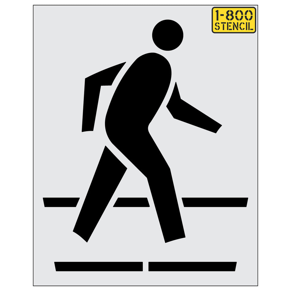 54" Pedestrian Crossing Symbol Stencil