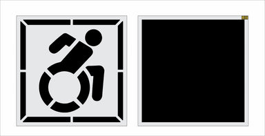 NYSDOT 45" Accessible Handicap w/ 56" Border and 56" Background Stencil