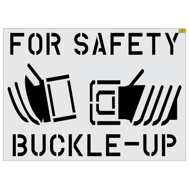56" For Safety Buckle Up Stencil
