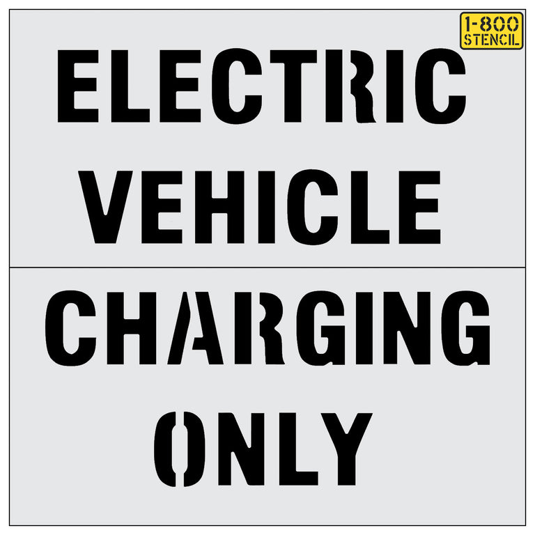 Electric Vehicle Parking and Charging Station Stencils 1800Stencil