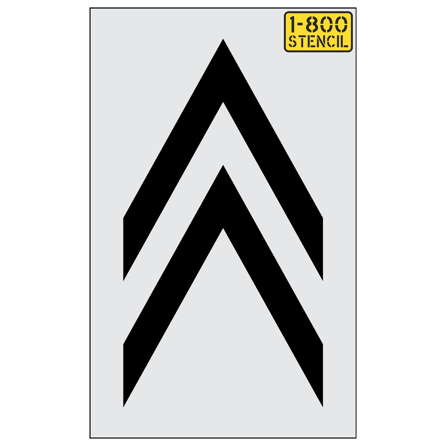 72-inch Chicago DOT bike lane chevron pavement marking stencil for bicycle traffic guidance