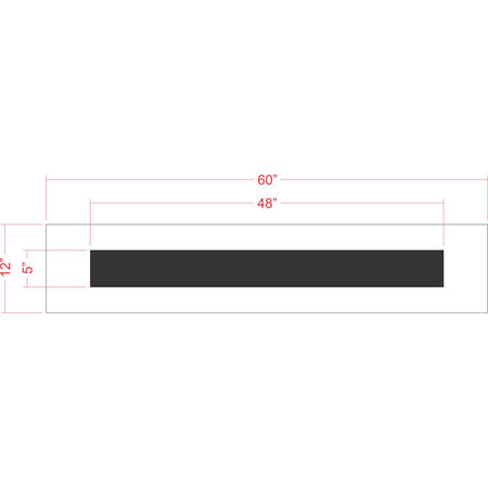 5 inch by 4 foot line stencil for parking lot, warehouse, and roadway pavement striping applications