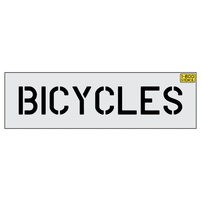 6" BICYCLES Stencil