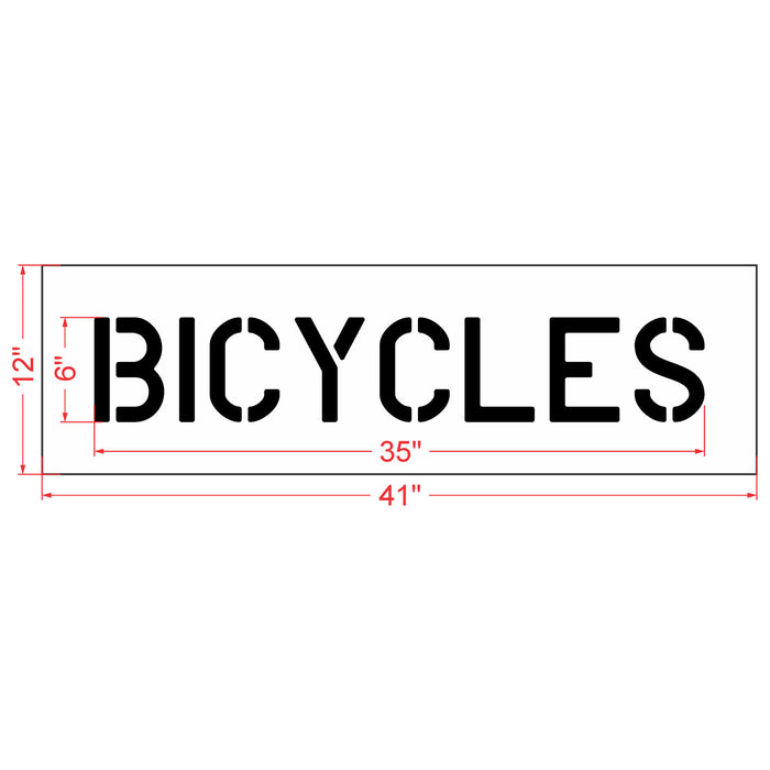 6" BICYCLES Stencil