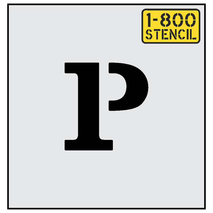 6" Parking Letter P Stencil