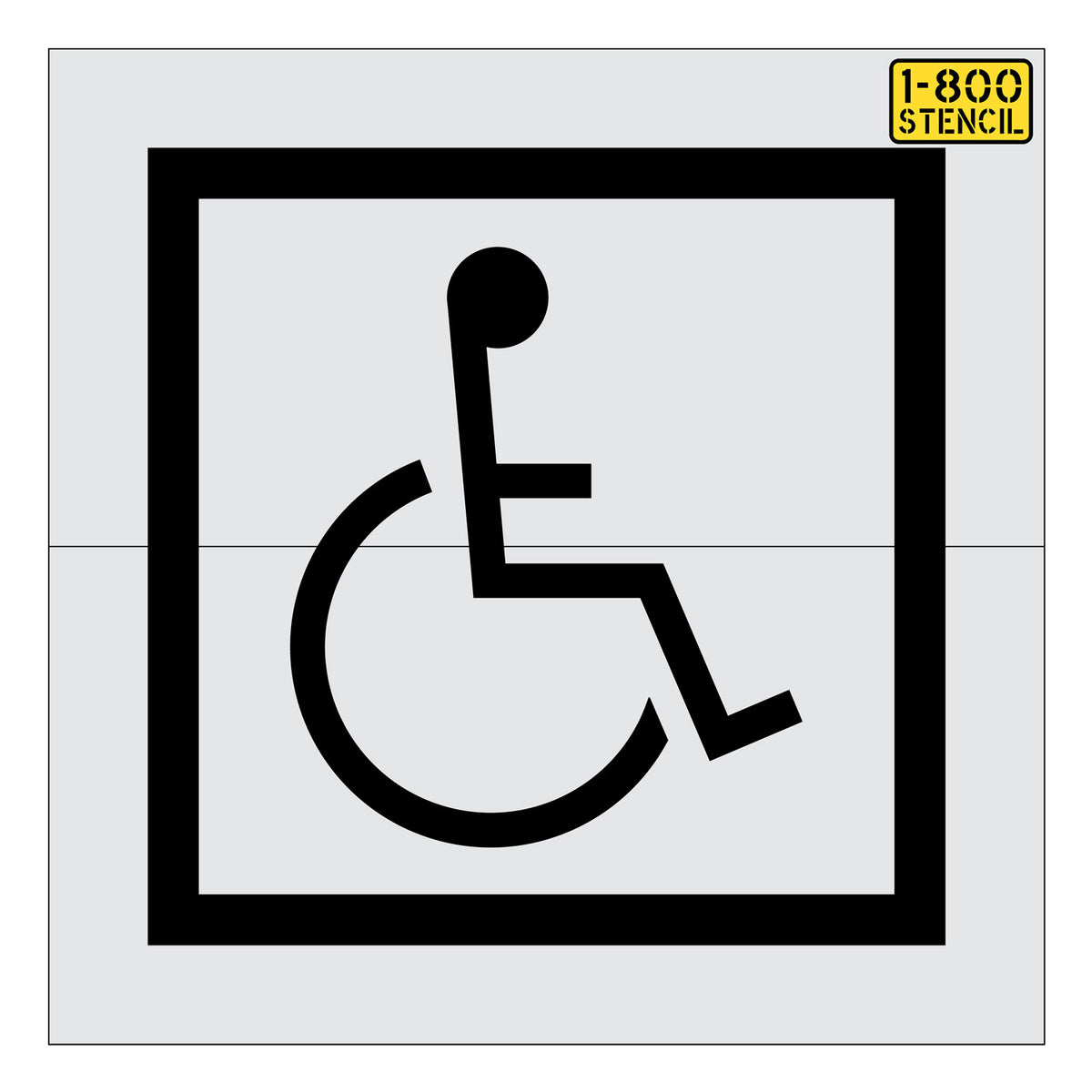 72" Handicap Stencil with 96" Border and background — 1800Stencil