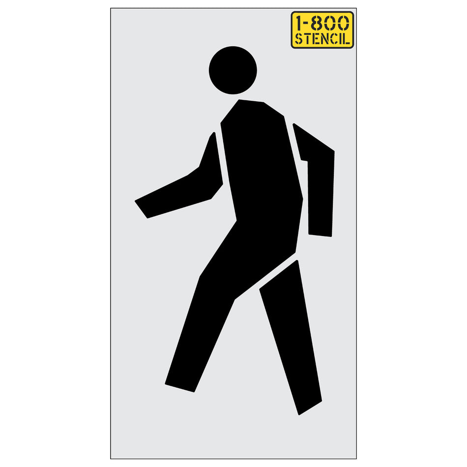 72" Pedestrian Crossing Logo Stencil