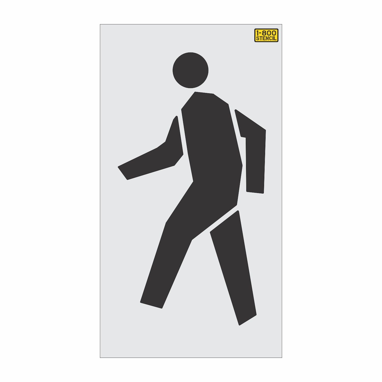 72-inch Chicago DOT pedestrian crossing logo pavement marking stencil for crosswalk safety