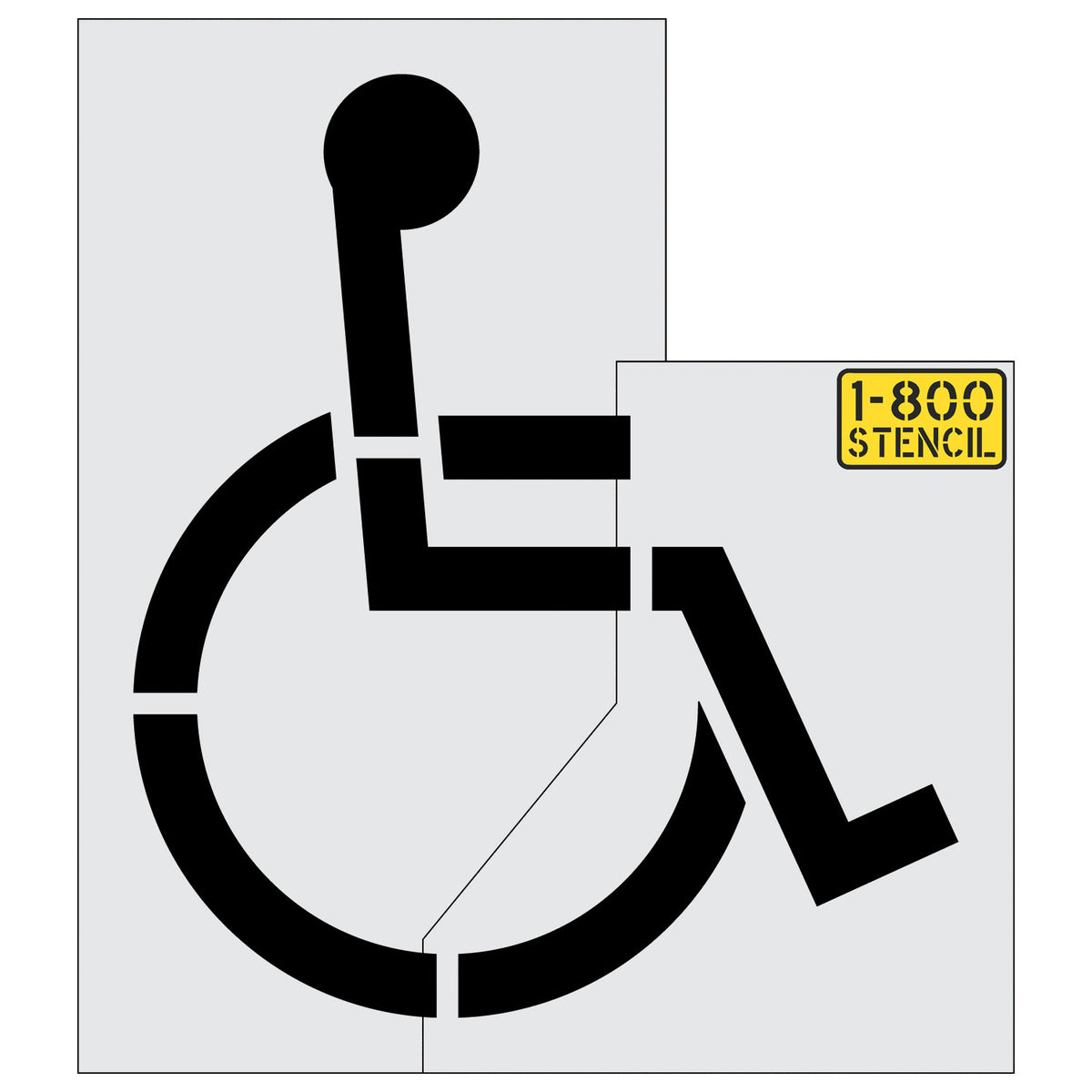 72" Walmart Handicap Symbol Stencil — 1800Stencil