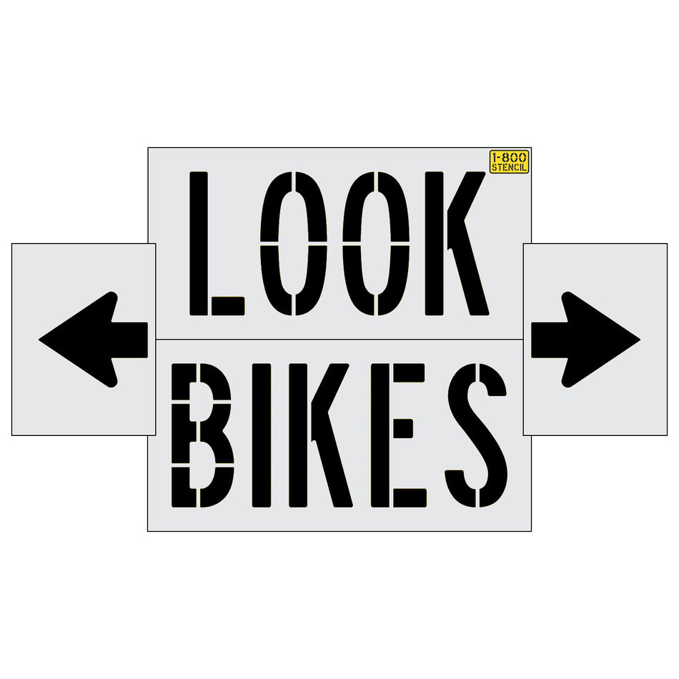 84" Look for Bikes w/ Arrows Stencil