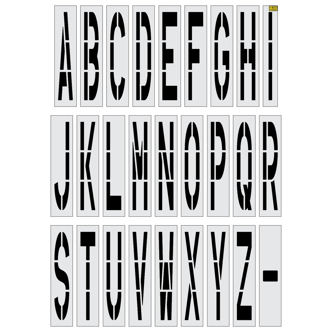 96" Alphabet Letter Stencils — 1800Stencil