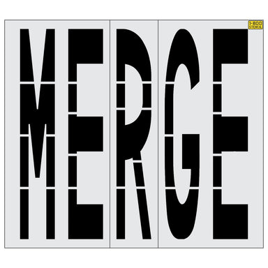 96" MUTCD MERGE Stencil