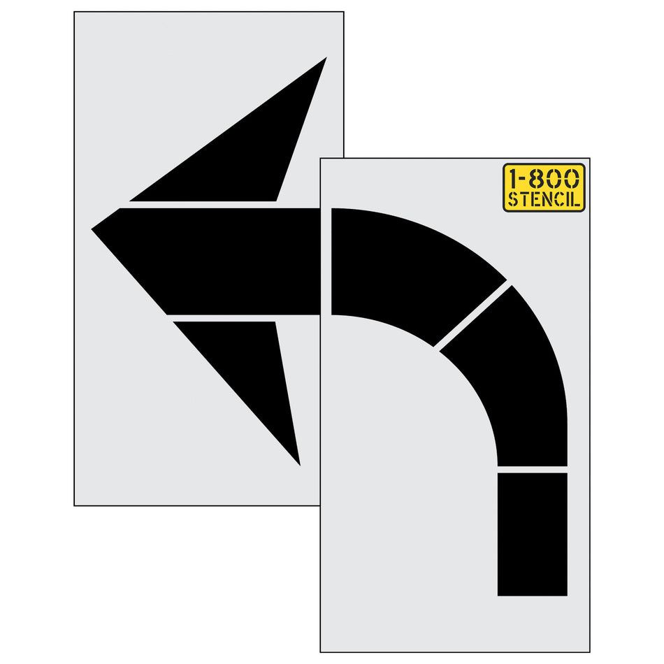 96" MUTCD Turn Arrow Stencil