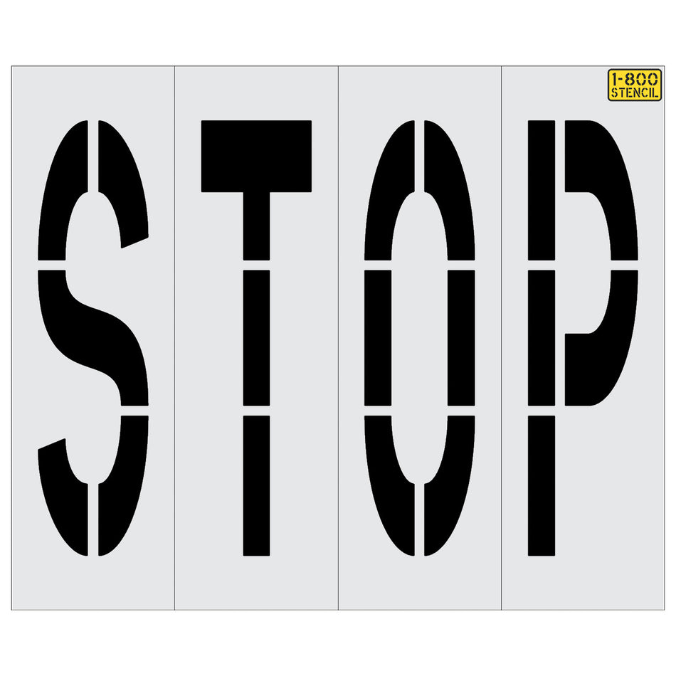 96" STOP Stencil