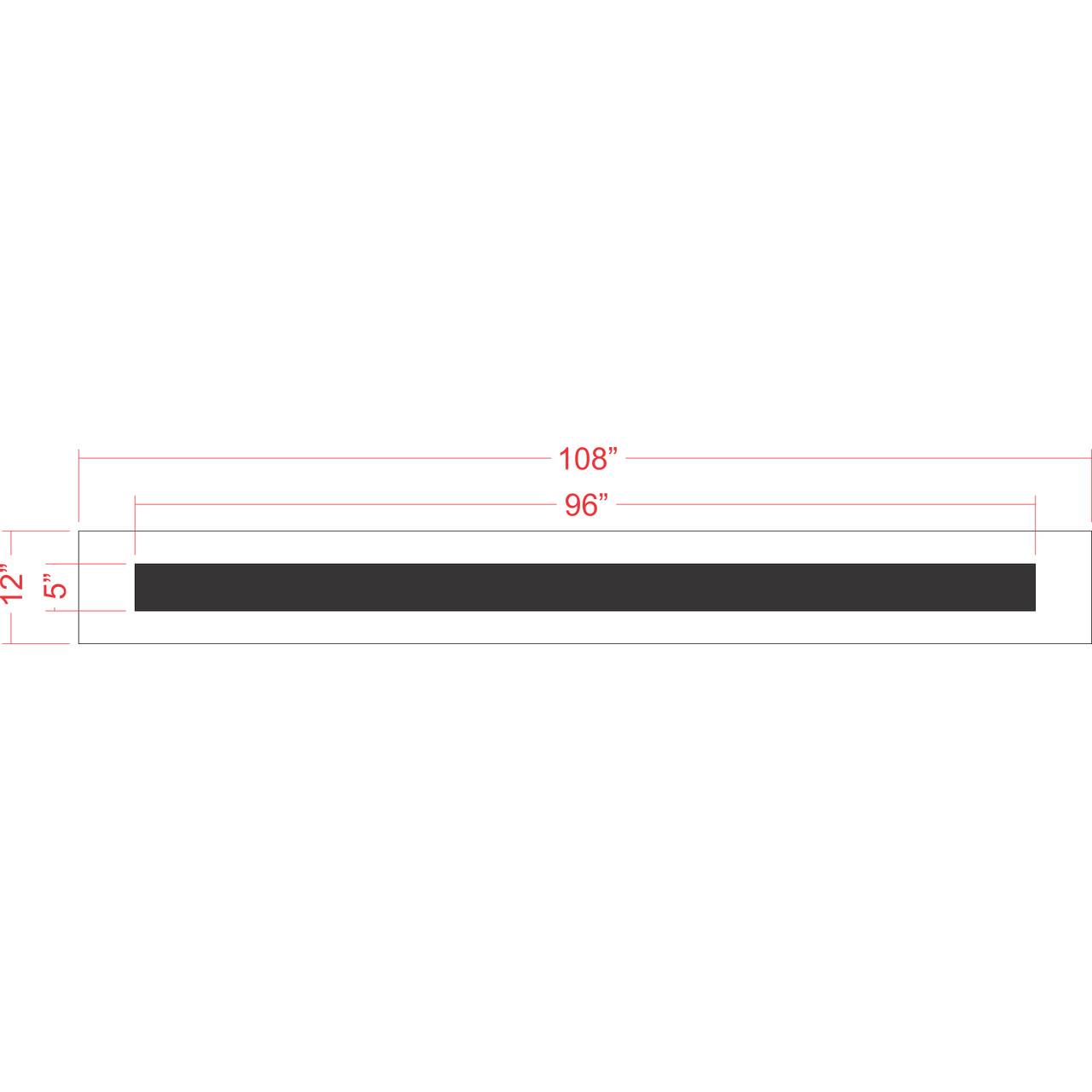 5 inch by 8 foot line stencil for parking lot, warehouse, and roadway pavement striping applications