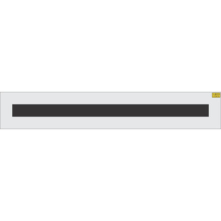 6 inch by 8 foot line stencil for parking lot and roadway pavement striping applications