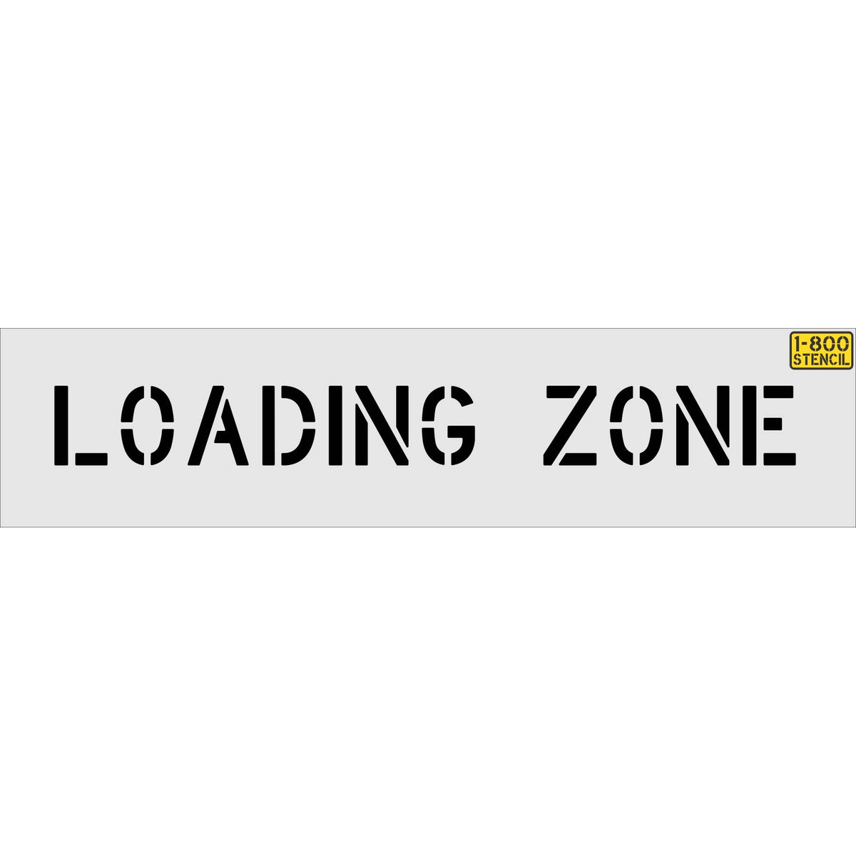 4-inch Standard LOADING ZONE pavement marking stencil for designating loading and unloading areas