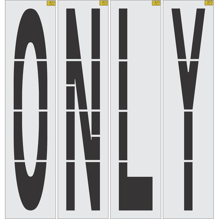 96 inch ONLY stencil for large-format roadway and parking lot directional pavement striping applications