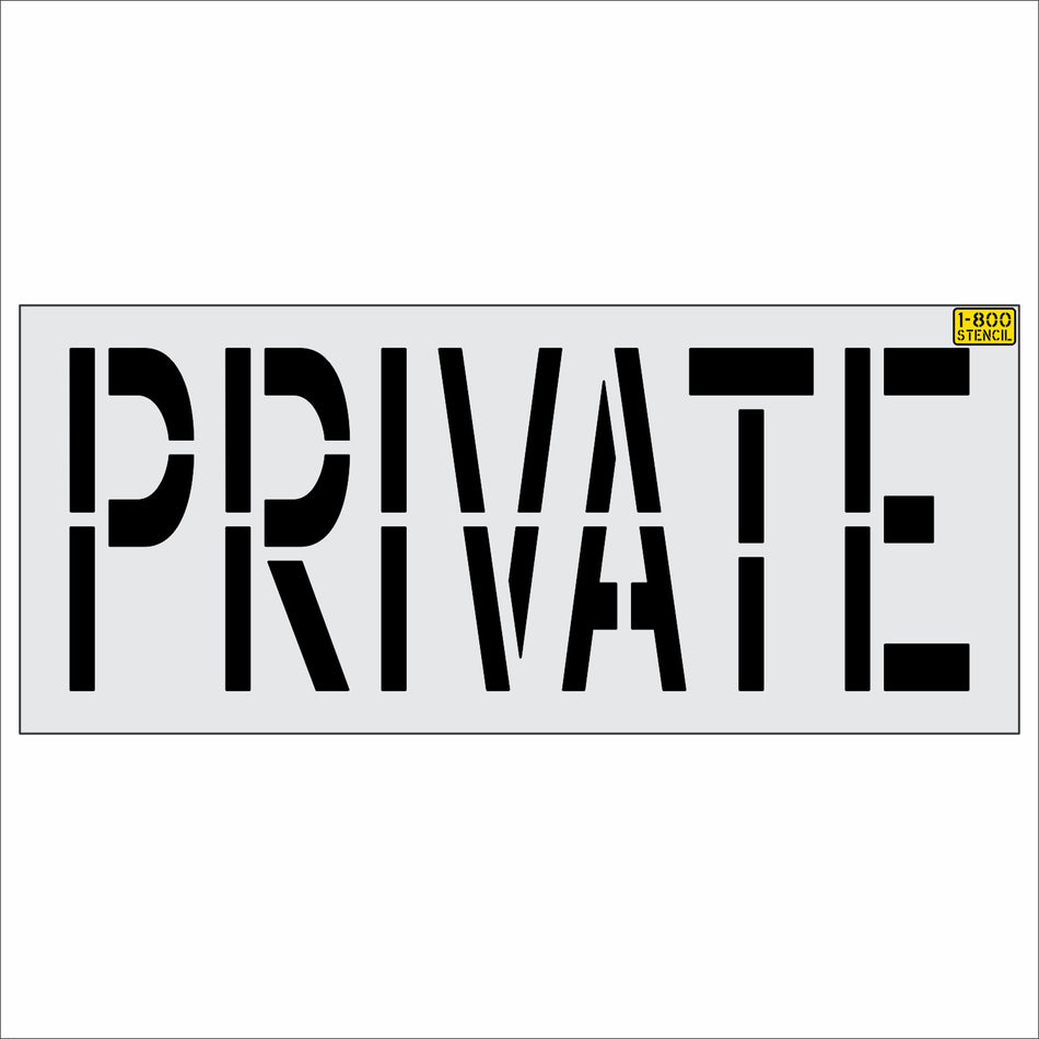 24 Inch PRIVATE Stencil