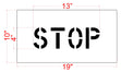 4" STOP Curb and Standard Stencil
