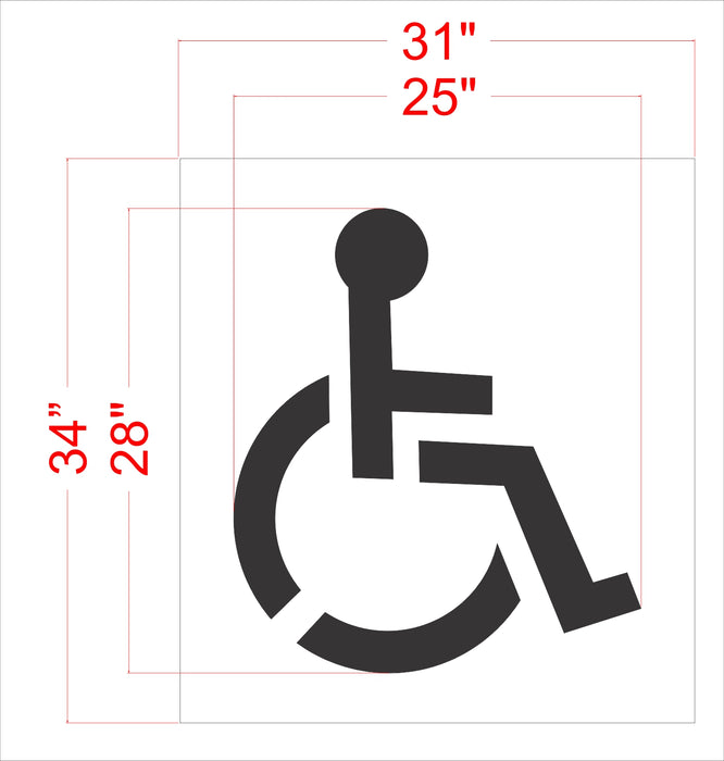 28" Handicap Stencil