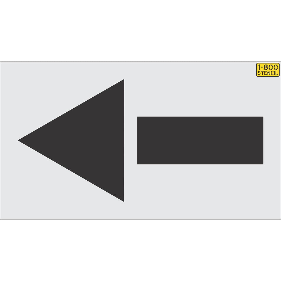 42 inch straight arrow stencil for commercial parking lot and roadway directional pavement striping