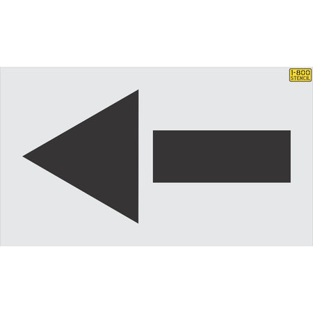 48 inch straight arrow pavement marking stencil for roadway and parking lot traffic direction striping applications