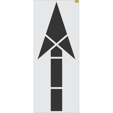 116 inch FHWA compliant straight arrow stencil for roadway and lane direction pavement striping