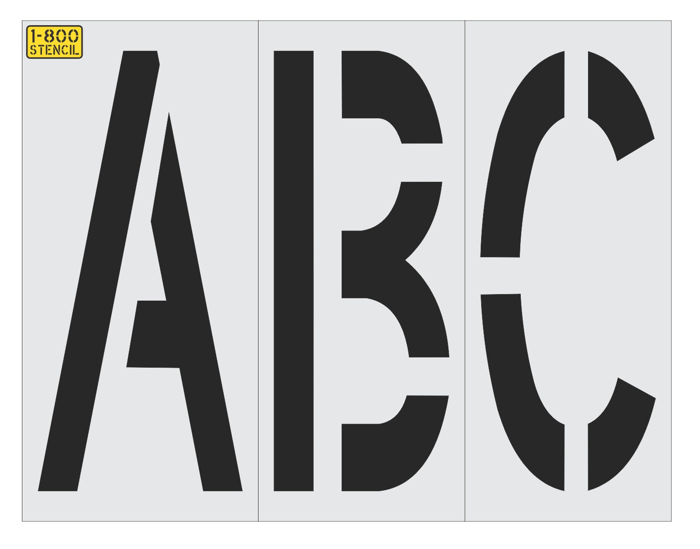 30" Alphabet Kit Stencil - High-quality stencil for pavement marking, durable and reusable