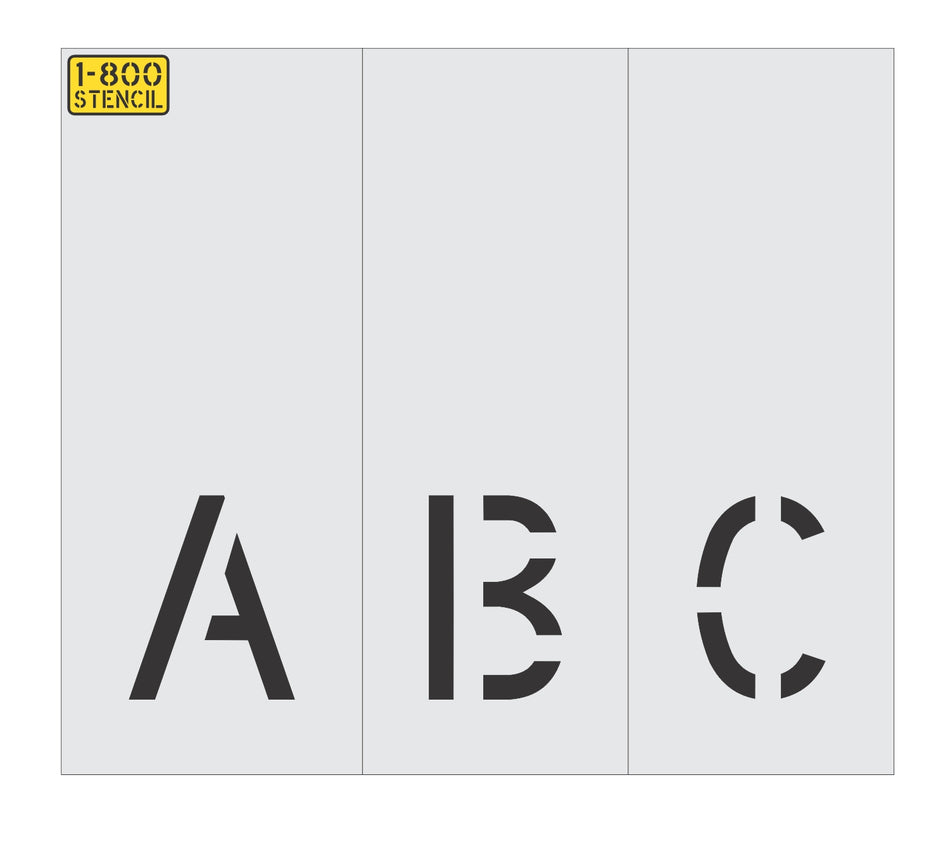 3" Alphabet Kit for Curbs Stencil