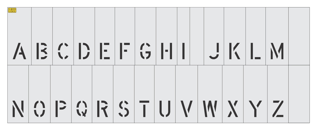 3" Alphabet Kit for Curbs Stencil