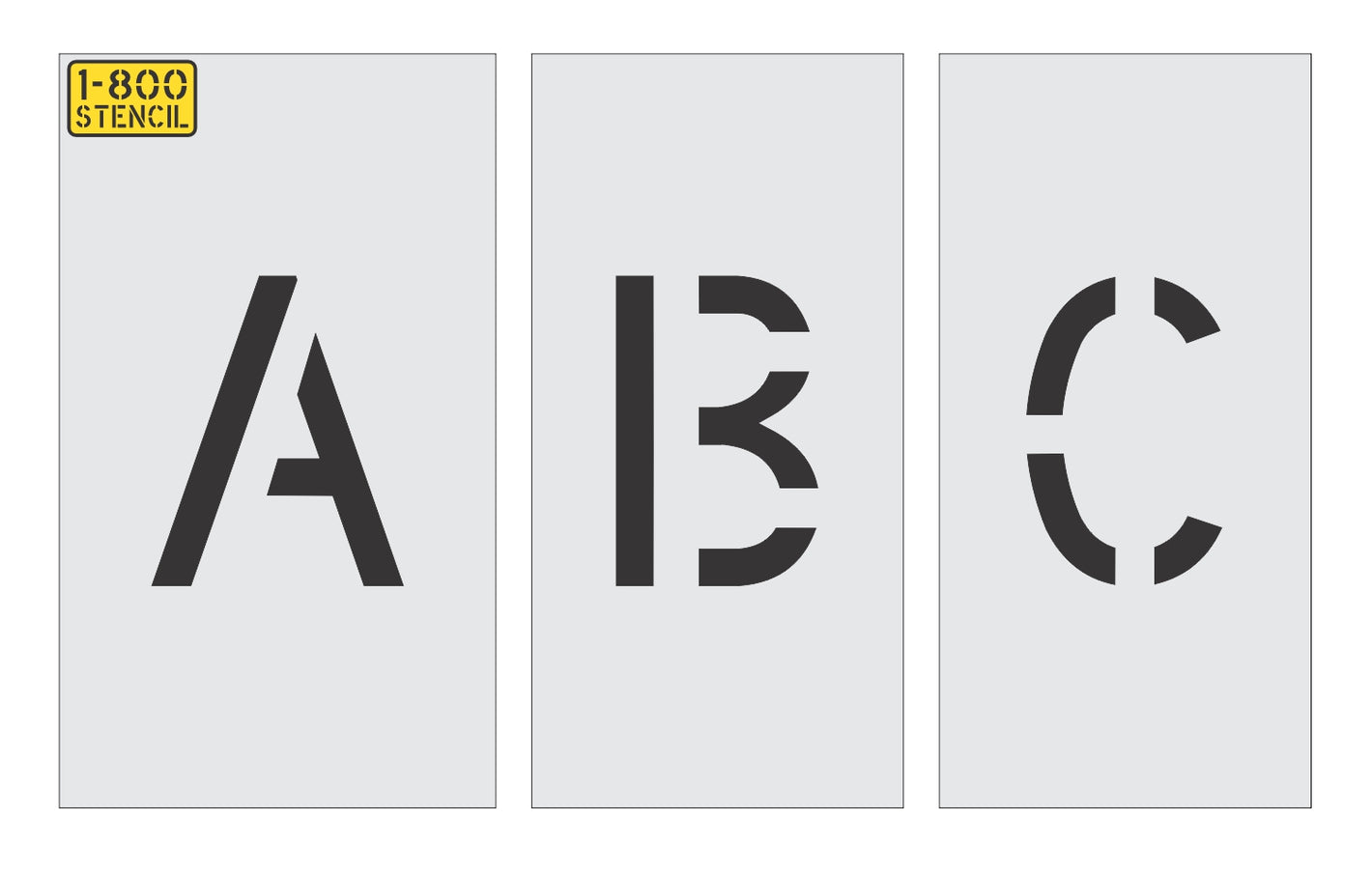 3" Alphabet Kit Stencil - High-quality stencil for pavement marking, durable and reusable