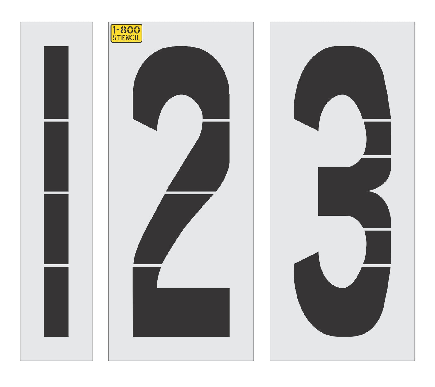 48" Number Kit Stencil - High-quality stencil for pavement marking, durable and reusable