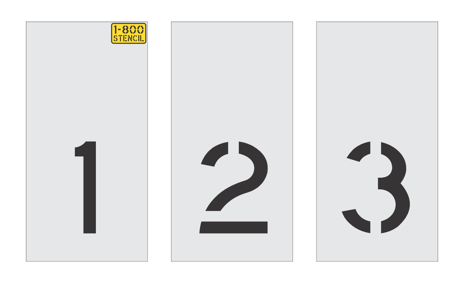 4" Number Kit for Curbs Stencil - 1-800-Stencil