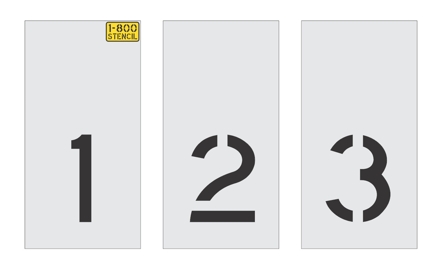 4" Number Kit for Curbs Stencil - High-quality stencil for pavement marking, durable and reusable