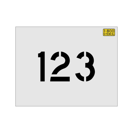 3 inch 3 digit 100 piece number stencil kit for parking lot, curb, and commercial numbering applications