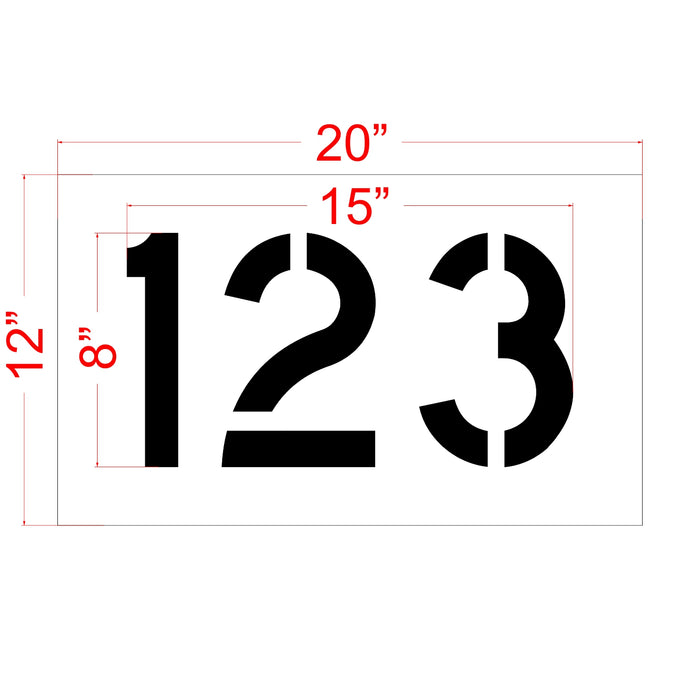 8" 3-Digit Number Kit (100-pc) 100-199, 200-299, etc.