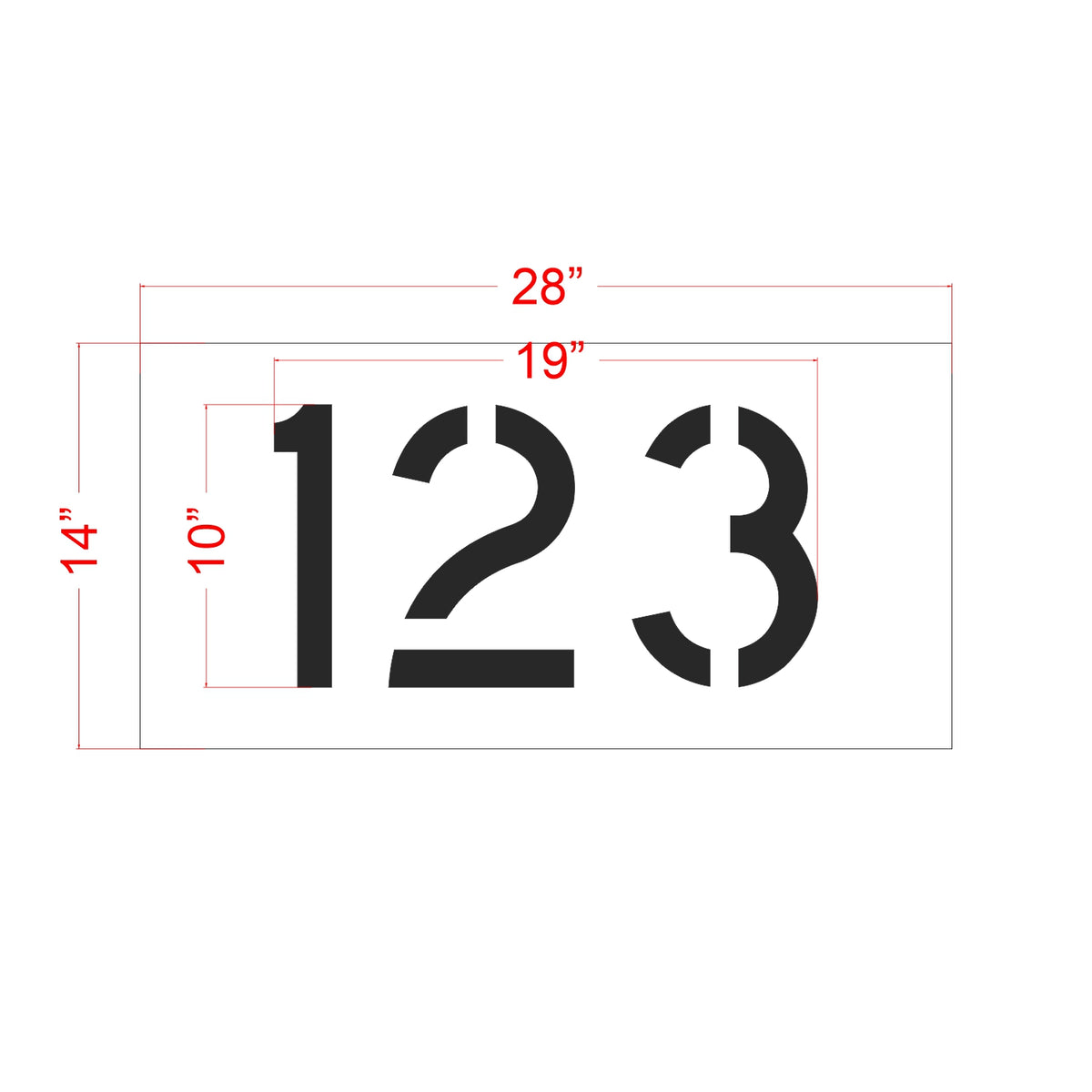 10" 3-Digit Number Kit