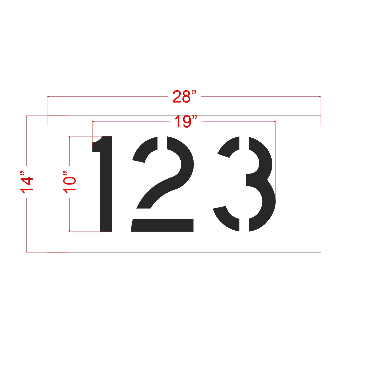 10" 3-Digit Number Kit