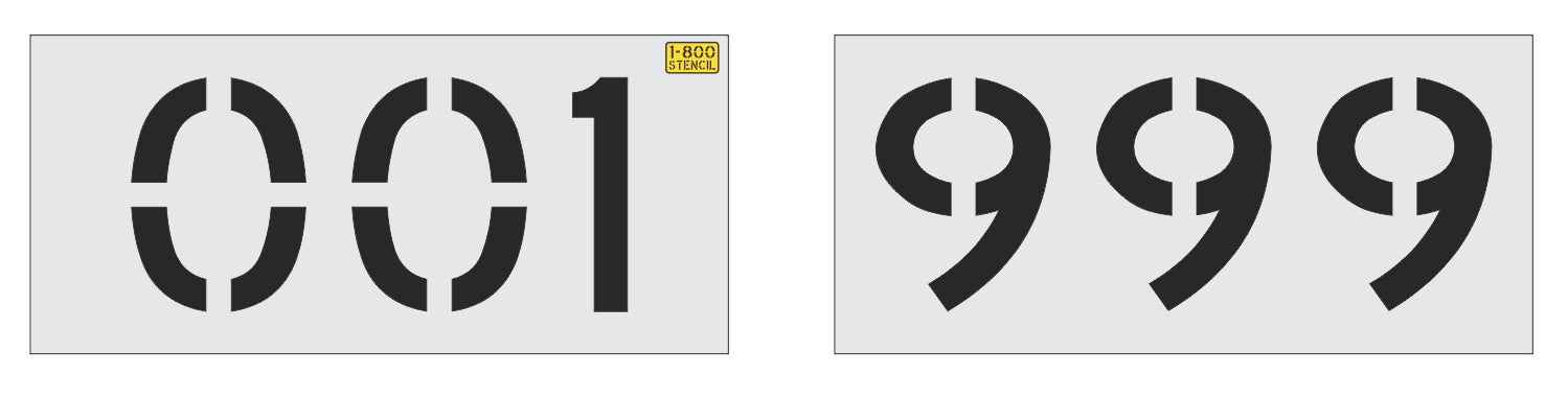 3 Digit Number Stencil Kits (000-099,100-199 etc.) - 1-800-Stencil