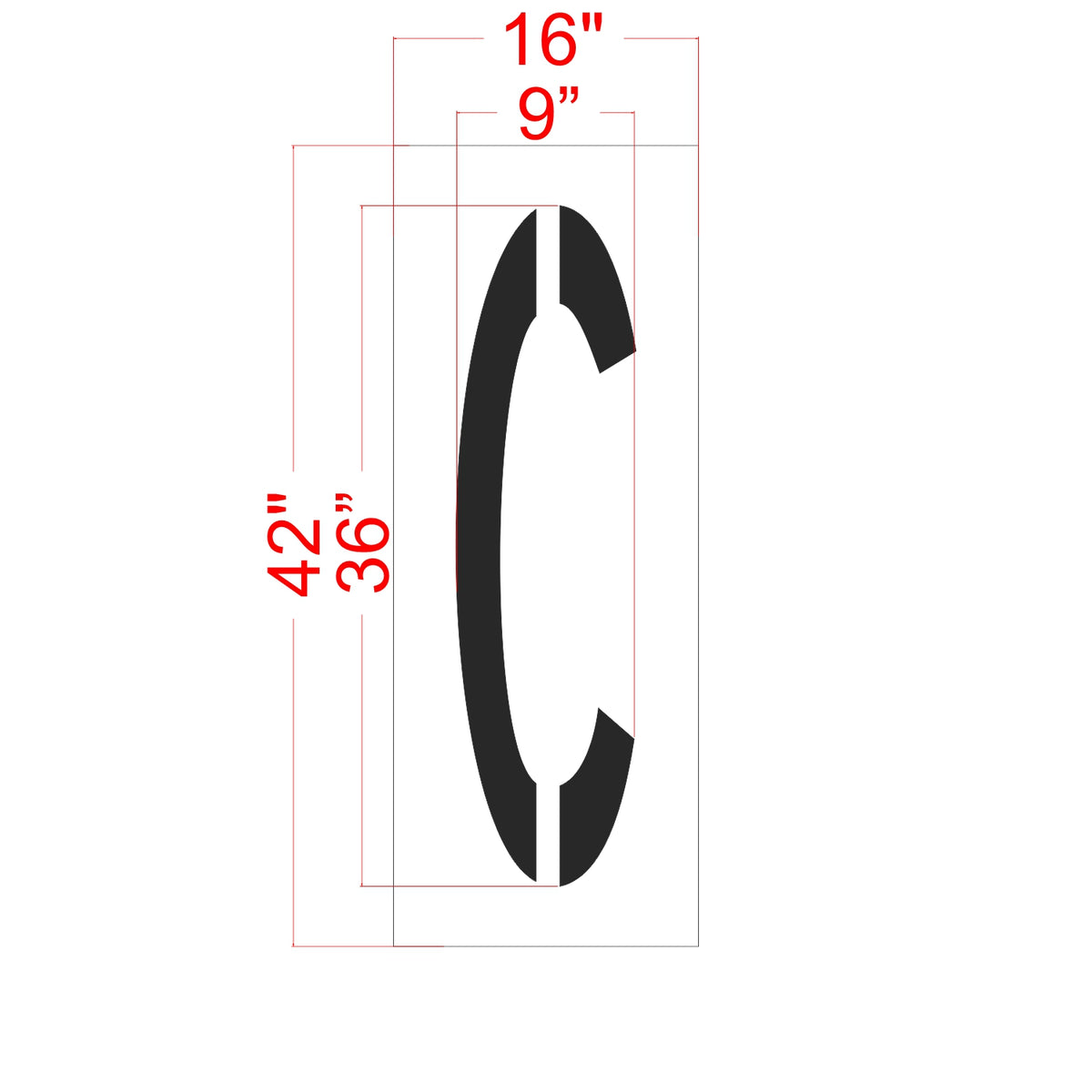 36" FAA Airport Stencil Kit