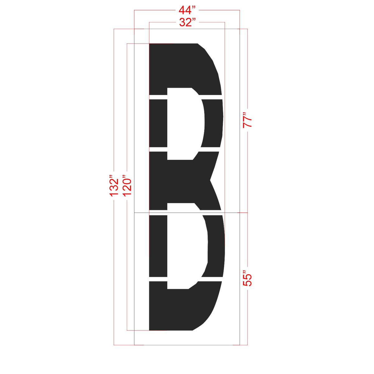 120" Wide FAA Airport Stencil Kit