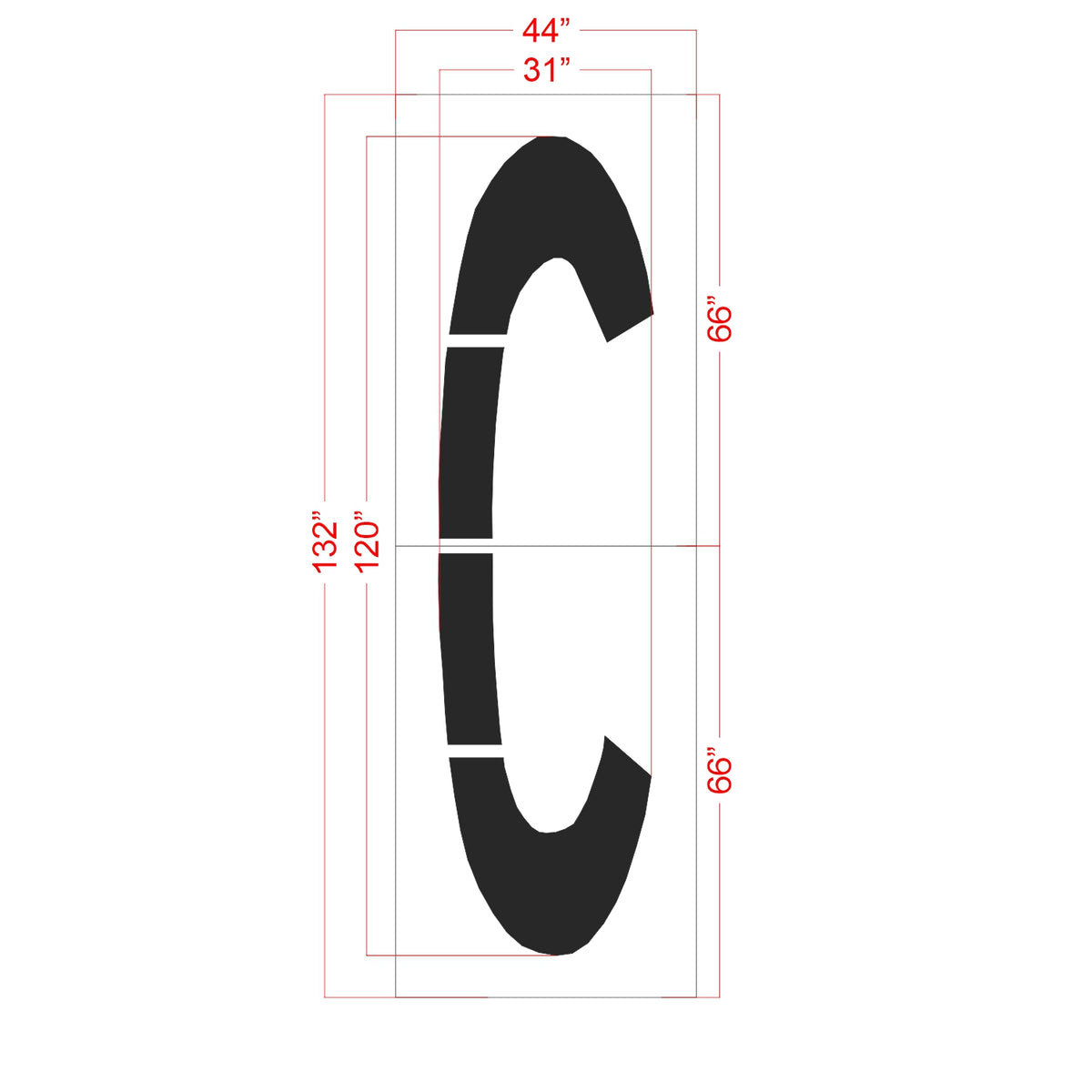 120" Wide FAA Airport Stencil Kit