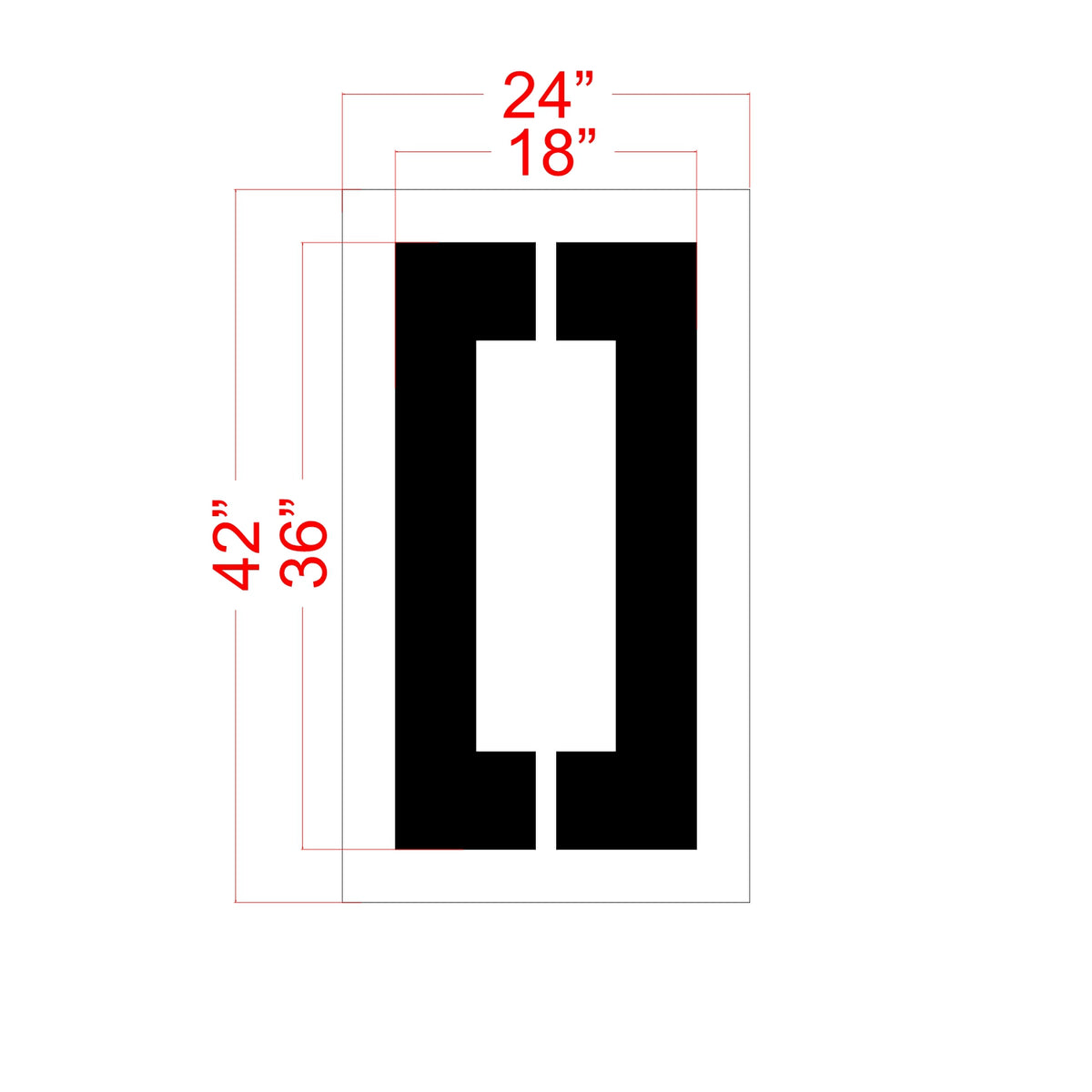 36" FAA Helipad Number Kit