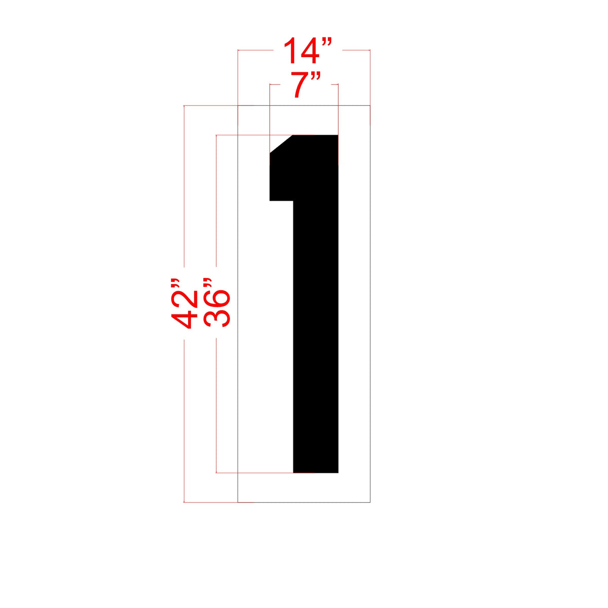 36" FAA Helipad Number Kit