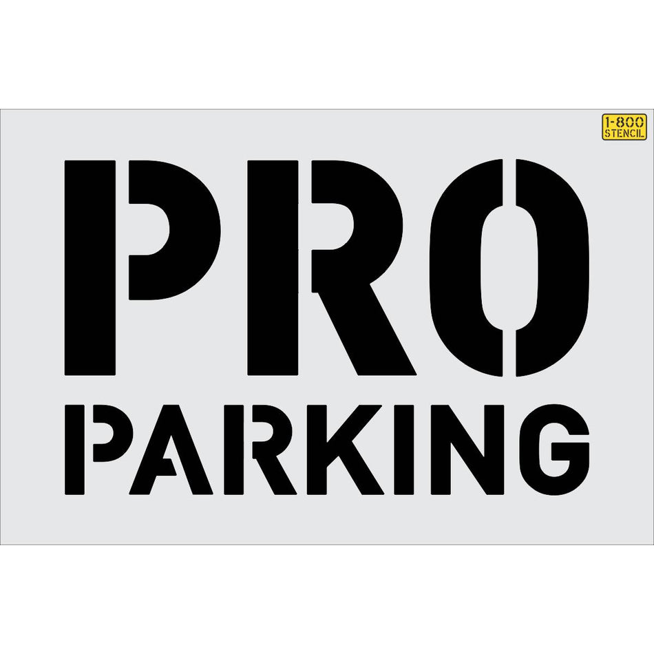 37 inch Lowe's PRO PARKING pavement marking stencil for retail and contractor parking space striping applications
