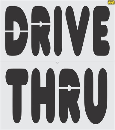 68" Dunkin' Donuts DRIVE THRU stencil