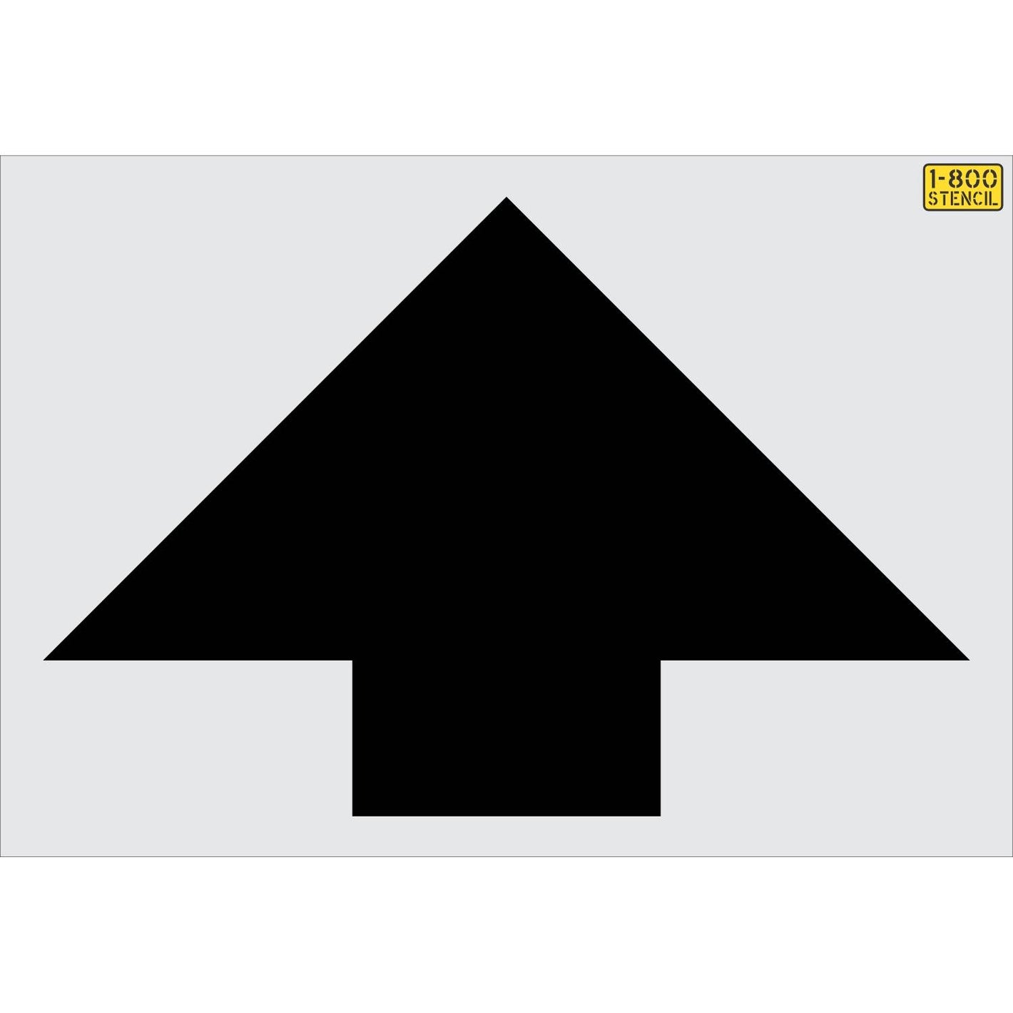 48 inch Kroger arrow pavement marking stencil for retail parking lot and commercial traffic direction striping applications